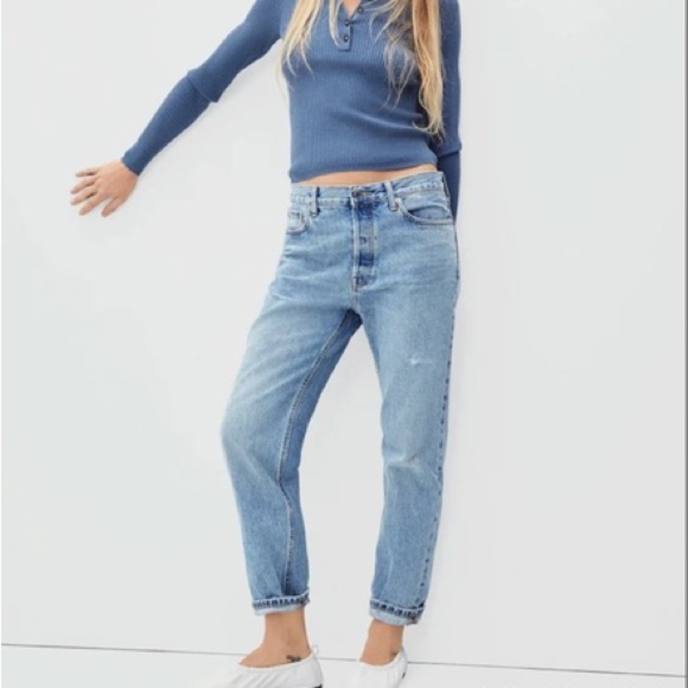 NWT Everlane Relaxed Straight Jean High Waist 25